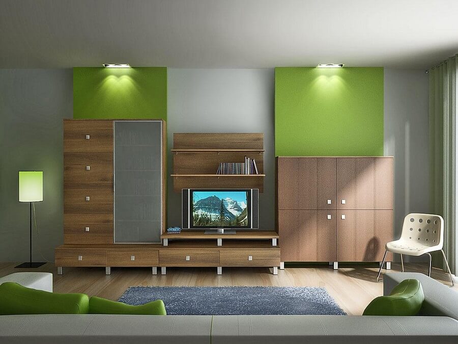 Стенка зеленого цвета. Корпусная мебель в интерьере. Зеленая мебель в интерьере. Гостинная мебель зеленого цвета. Корпусная мебель винтерере.
